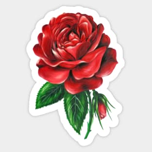 Red Rose Sticker